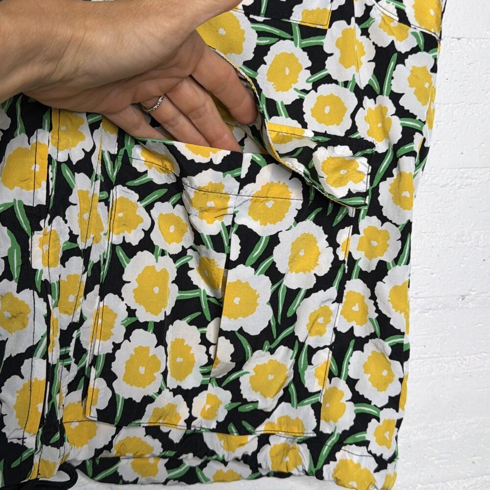 Diane Von Fürstenberg x Target Hooded Vest XS Whimisical Outdoor Gropcore Floral - Picture 4 of 12
